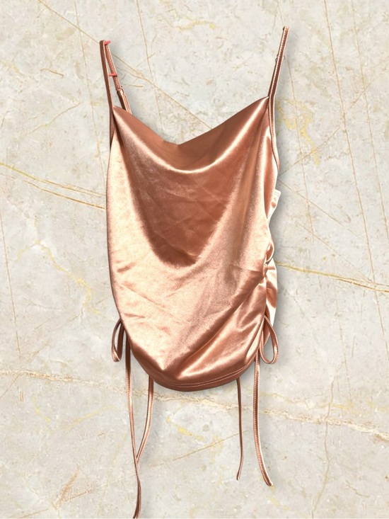 SHEIN Tops - ✨MIX&MATCH: 4 FOR $25✨ ✨ Champagne Satin Ruched Cami | Side Tie